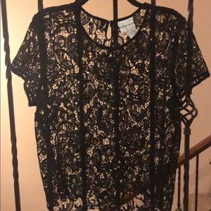Black lace top